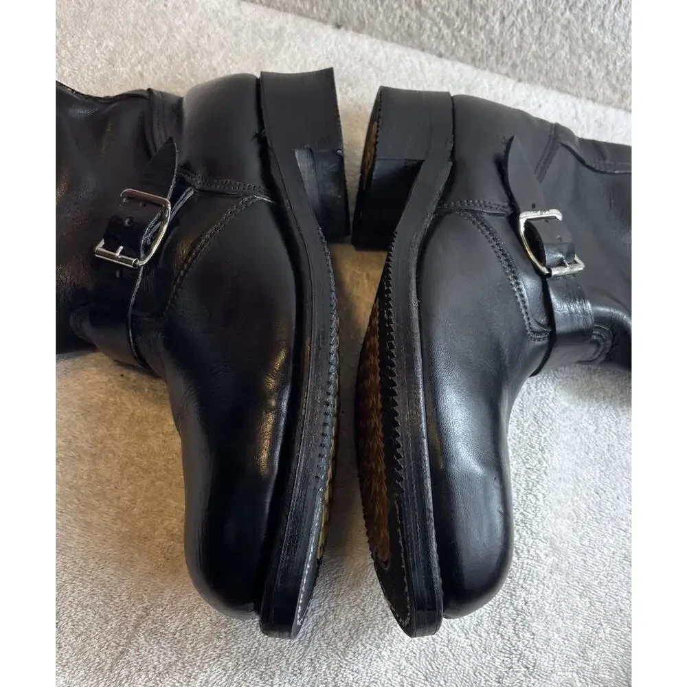 Harley-Davidson Black Leather Steel Toe Motorcycle Boots Men Size 9.5